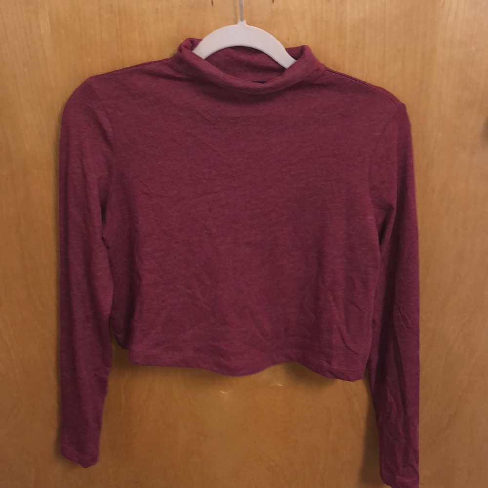 Red maroon turtleneck fall summer fashion women’s